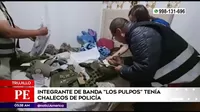 Trujillo: Integrante de banda Los pulpos tenía chalecos de la Policía