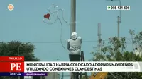 Trujillo: Municipalidad habría colocado adornos navideños usando conexiones clandestinas