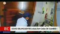 Trujillo: Ocho delincuentes asaltaron una casa de cambio