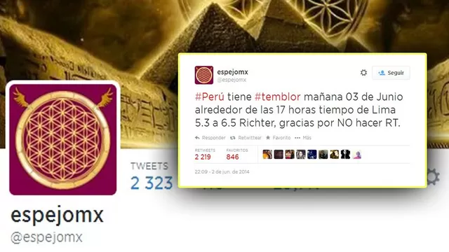 Conozca el truco que usó tuitero para supuesta predicción del sismo en Lima