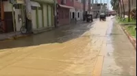 Tumbes: Desborde del río inundó calles cercanas a la plaza de armas