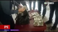 Tumbes: Interviene a hombre que trasladaba 90 mil dólares en su mochila