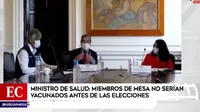 Ugarte: Miembros de mesa no necesariamente serán vacunados contra COVID-19 antes de las elecciones