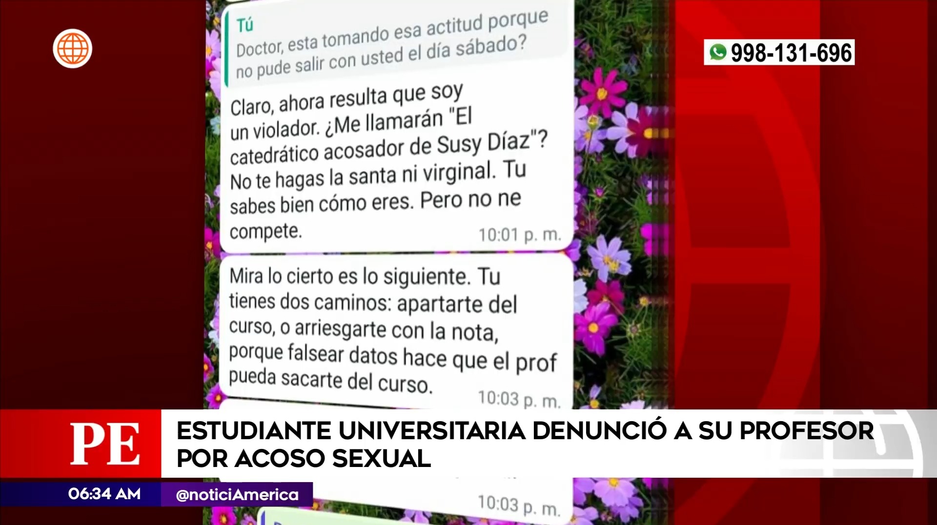 Alumna de universidad Federico Villarreal denunció a profesor por acoso sexual. Foto: América Noticias