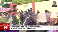 Universidad San Marcos: Manifestantes se alojan en casa de estudios superiores