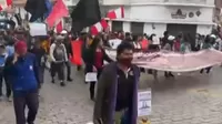 Universitarios iniciaron manifestación en Cusco