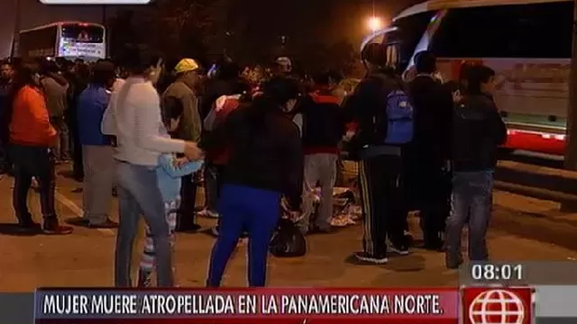 Vecinos bloquearon la Panamericana Norte tras muerte de mujer en Puente Piedra