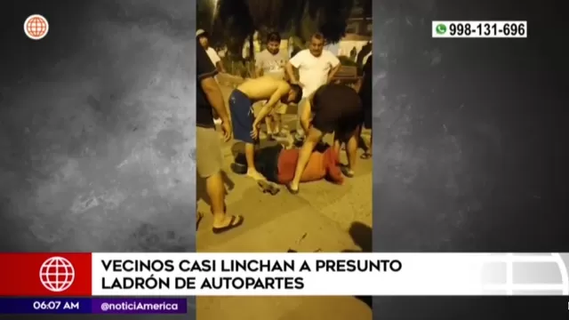 Vecinos casi linchan a presunto ladrón en autopartes en Chaclacayo