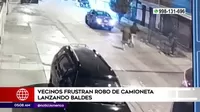 Vecinos de Los Olivos frustraron robo de camioneta lanzando baldes