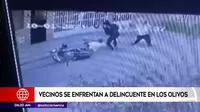 Vecinos se enfrentaron a delincuente en Los Olivos