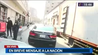 Vehículo de Guido Bellido fue contra el tráfico tras abandonar el Congreso
