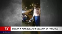 Venezolano fue baleado en una calle de San Juan de Miraflores