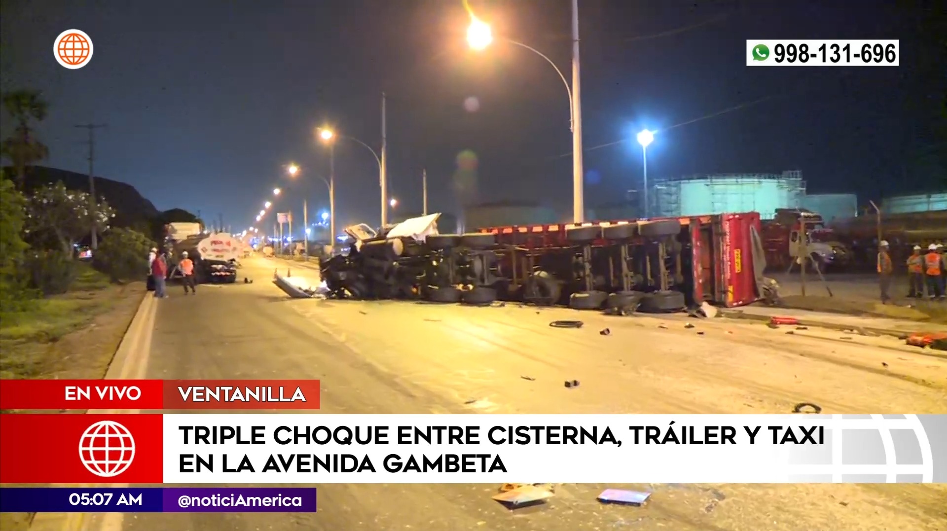 Triple choque en Ventanilla. Foto: América Noticias