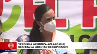 Verónika Mendoza aclaró que respeta la libertad de expresión
