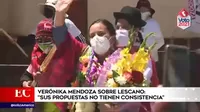 Verónika Mendoza sobre Lescano: "Sus propuestas no tienen consistencia"