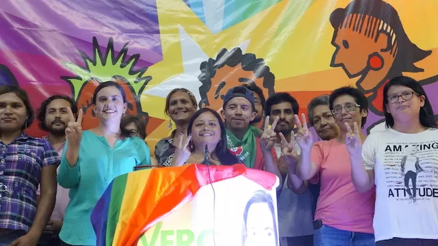 Verónika Mendoza, candidata a la presidencia por el partido Frente Amplio. Foto: Andina