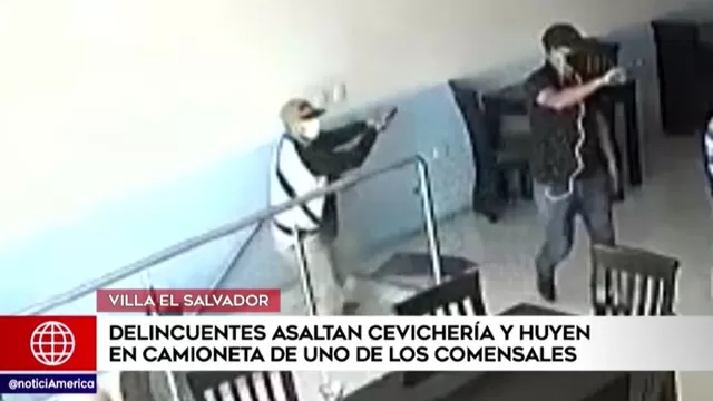 Villa El Salvador: Cámara de seguridad captó cómo delincuentes armados asaltaron cevichería