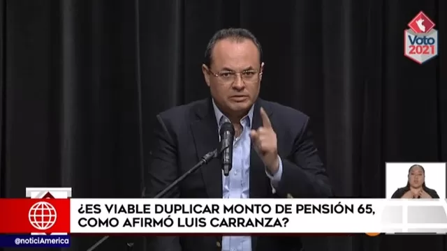 ¿Es viable duplicar monto de Pensión 65, como afirmó Luis Carranza?
