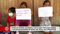 Niños no pueden acceder a sus clases virtuales por bloqueadores de señal del penal de Lurigancho