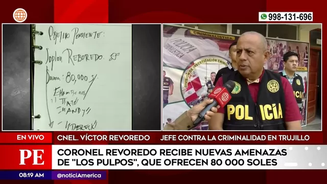 Víctor Revoredo: No hemos venido a Trujillo a tenerle miedo a los delincuentes