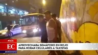 La Victoria: Capturan a ladrón que robaba celulares en semáforos a taxistas