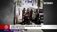 Video registró asesinato de joven durante asalto en Los Olivos