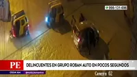 Villa María del Triunfo: Delincuentes en grupo roban auto en pocos segundos