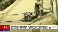 Villa María del Triunfo: Extorsionador disparó a su cómplice cuando intentó acribillar a comerciante