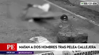 Villa María del Triunfo: Mataron a dos hombres tras una pelea callejera