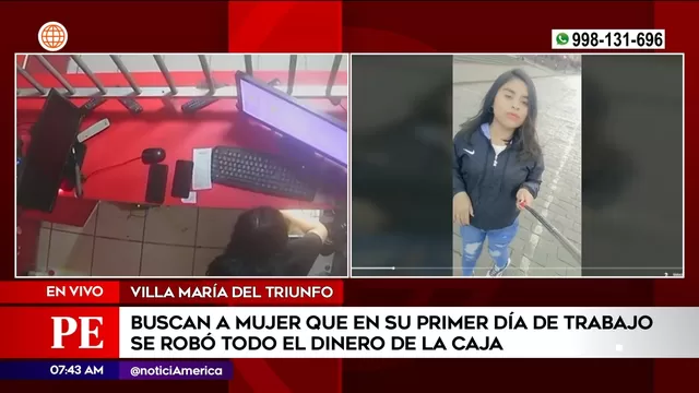 Villa María del Triunfo: Mujer robó más de 4 mil soles en su primer día de trabajo