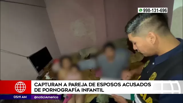 Villa María del Triunfo: Policía capturó a esposos acusados de pornografía infantil