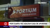 Villa María del Triunfo: Roban por cuarta vez casa de apuestas deportivas