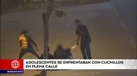 Villa el Salvador: Adolescentes fueron detenidos cuando blandían cuchillos en plena calle