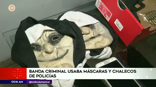 Villa María del Triunfo: Banda criminal usaba máscaras y chalecos de policías