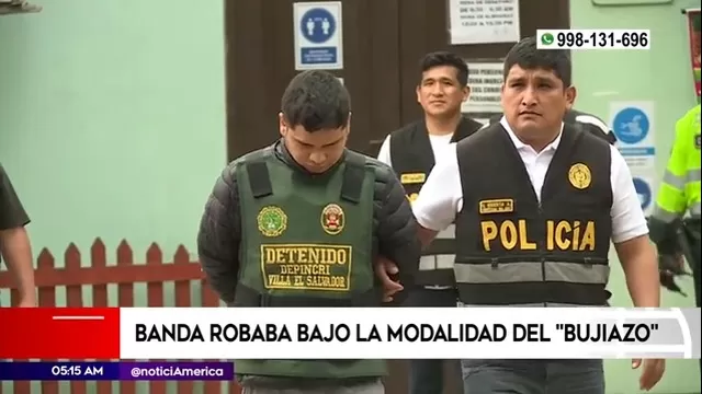 Villa El Salvador: Banda robaba bajo la modalidad del bujiazo