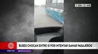 Villa El Salvador: Buses chocan entre sí por intentar ganar pasajeros