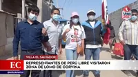 Villa El Salvador: Representantes de Perú Libre visitaron zona de Lomo de Corvina 