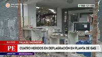 Villa El Salvador: Cuatro heridos tras deflagración en planta de gas 