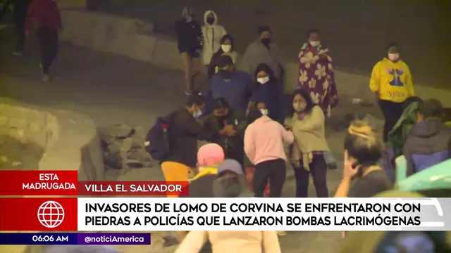 Villa El Salvador: Invasores de Lomo de Corvina se enfrentaron a la Policía durante desalojo