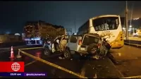 Villa El Salvador: Un muerto y cinco heridos dejó choque de camioneta contra bus