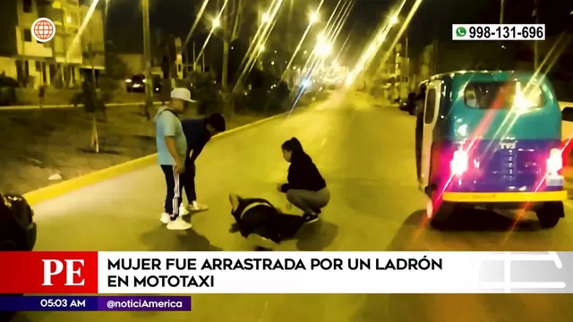 Villa El Salvador: Mujer fue arrastrada por ladrón en mototaxi para robarle