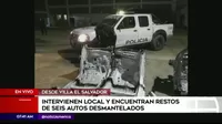 Villa El Salvador: Policía encontró 6 vehículos robados desmantelados en almacén de una conocida empresa