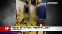 Villa El Salvador: Vecinos golpearon a presunto ladrón de mototaxi