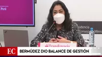 Presidenta del Consejo de Ministros Violeta Bermúdez dio un balance de su gestión
