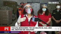 Violeta Bermúdez: "Es un delito el mal uso del destino de vacunas"