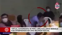 Virtual congresista de Perú Libre Guillermo Bermejo fue intervenido en reunión social
