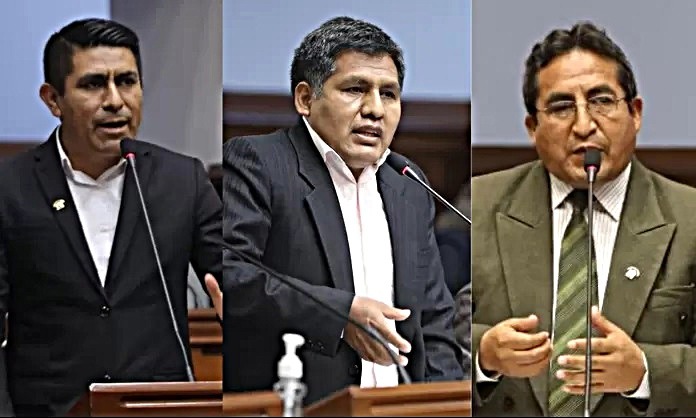 Alex Flores, Jaime Quito y Alfredo Pariona renunciaron a la bancada de Perú Libre - Foto: Canal N