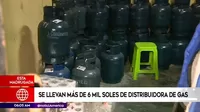VMT: Delincuentes roban 6000 soles y artefactos de distribuidora de gas