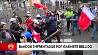 Congreso: Manifestantes de dos bandos se enfrentaron en la avenida Abancay