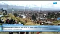 Féretros de cinco integrantes de una familia asesinados en el Vraem llegaron a Huancayo